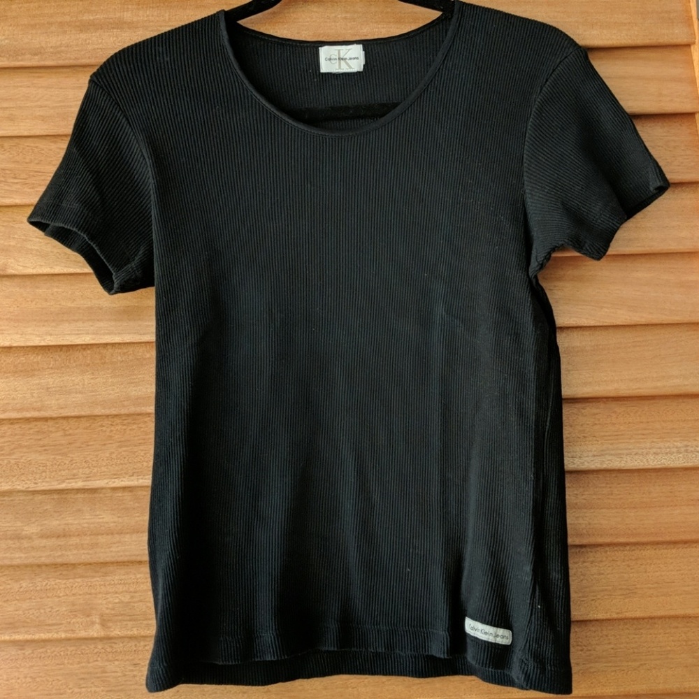 Vintage 90s CK Calvin Klein jeans baby rib tee